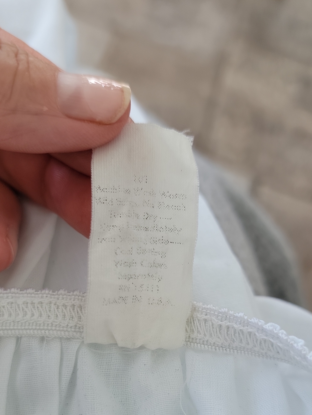 Vintage Cotton Blend White Half Slip with Lace Trim Sz M - Picture 6 of 11